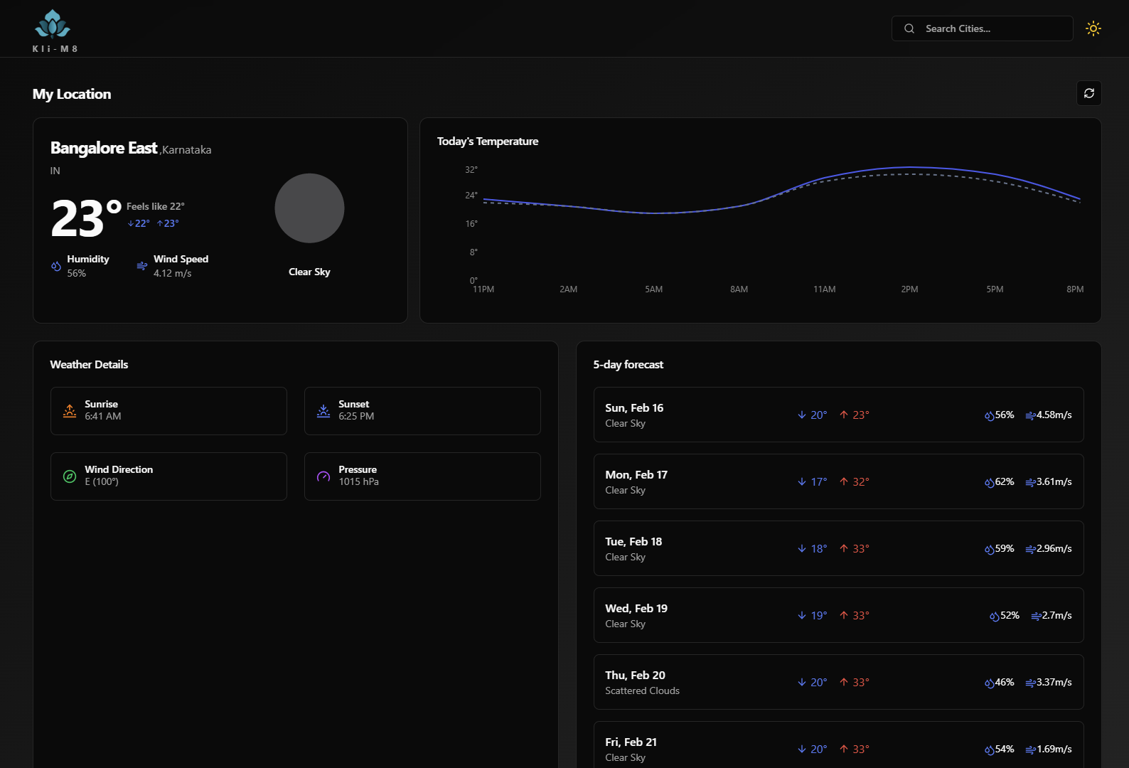 Kli-M8 - A Fast & Responsive Weather App